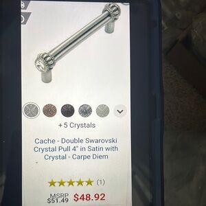 Cache with genuine SWAROVSKI Crystal Handles with Chalice-Patina